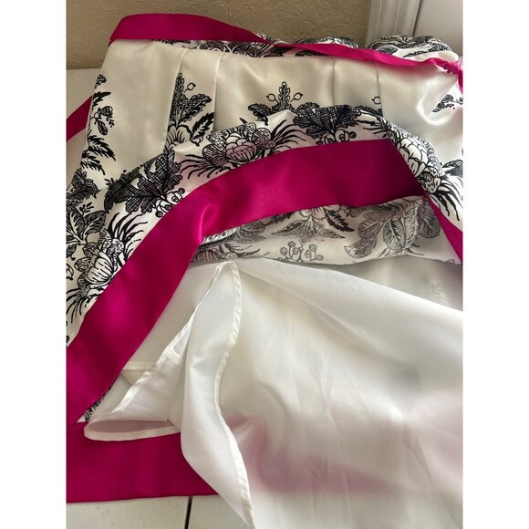 Jessica Howard Sleeveless Black & White Floral Dress With Pink Accents Size 6P - Picture 7 of 12